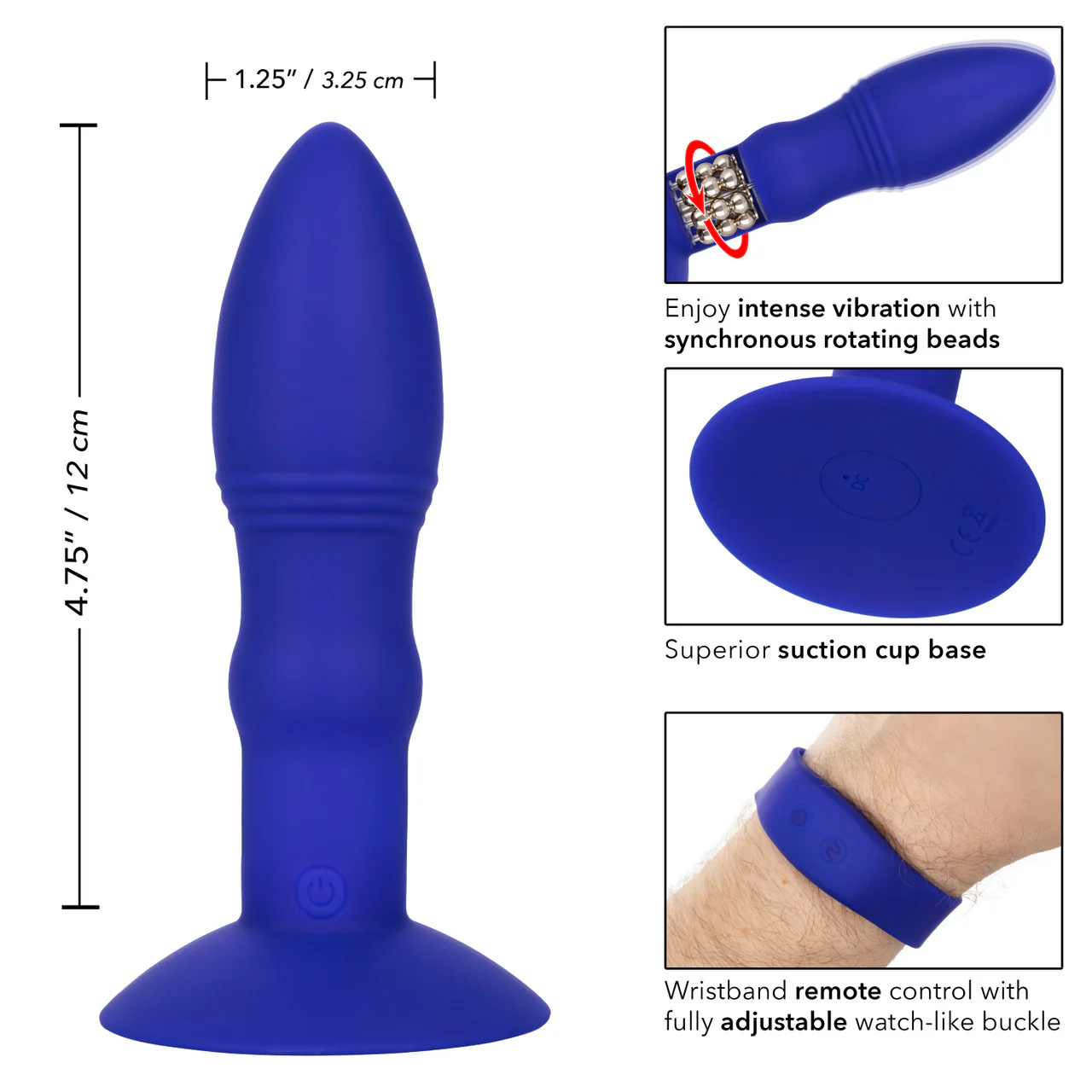 Eclipse Wristband Remote Control Silicone Rechargeable Rimming Probe - Image 5