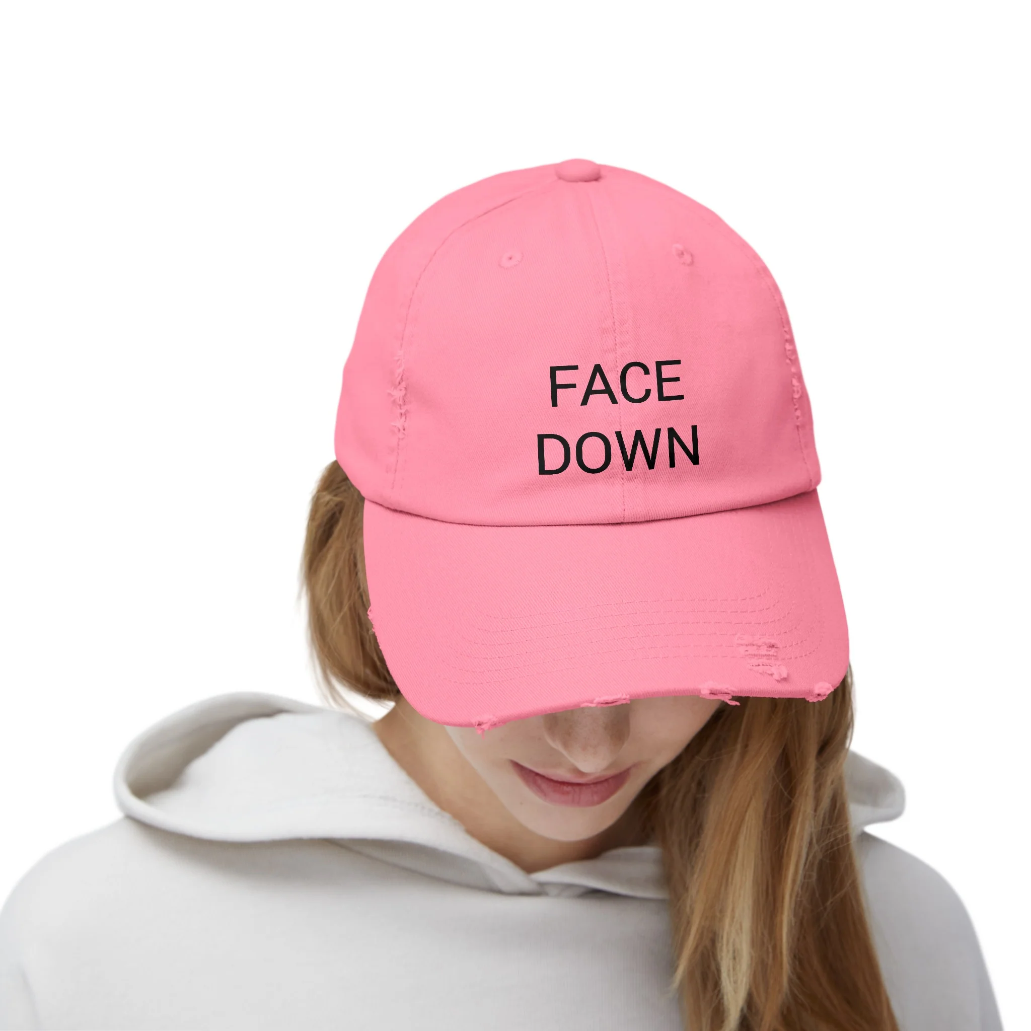 FACE DOWN Distressed Cap in 6 colors - Image 28