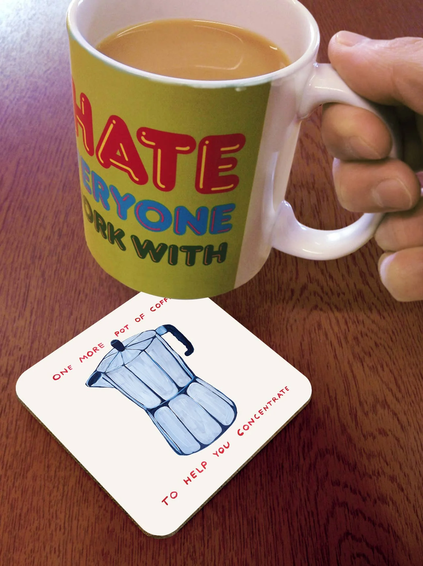 David Shrigley Coaster - One More Pot of Coffee - Image 2