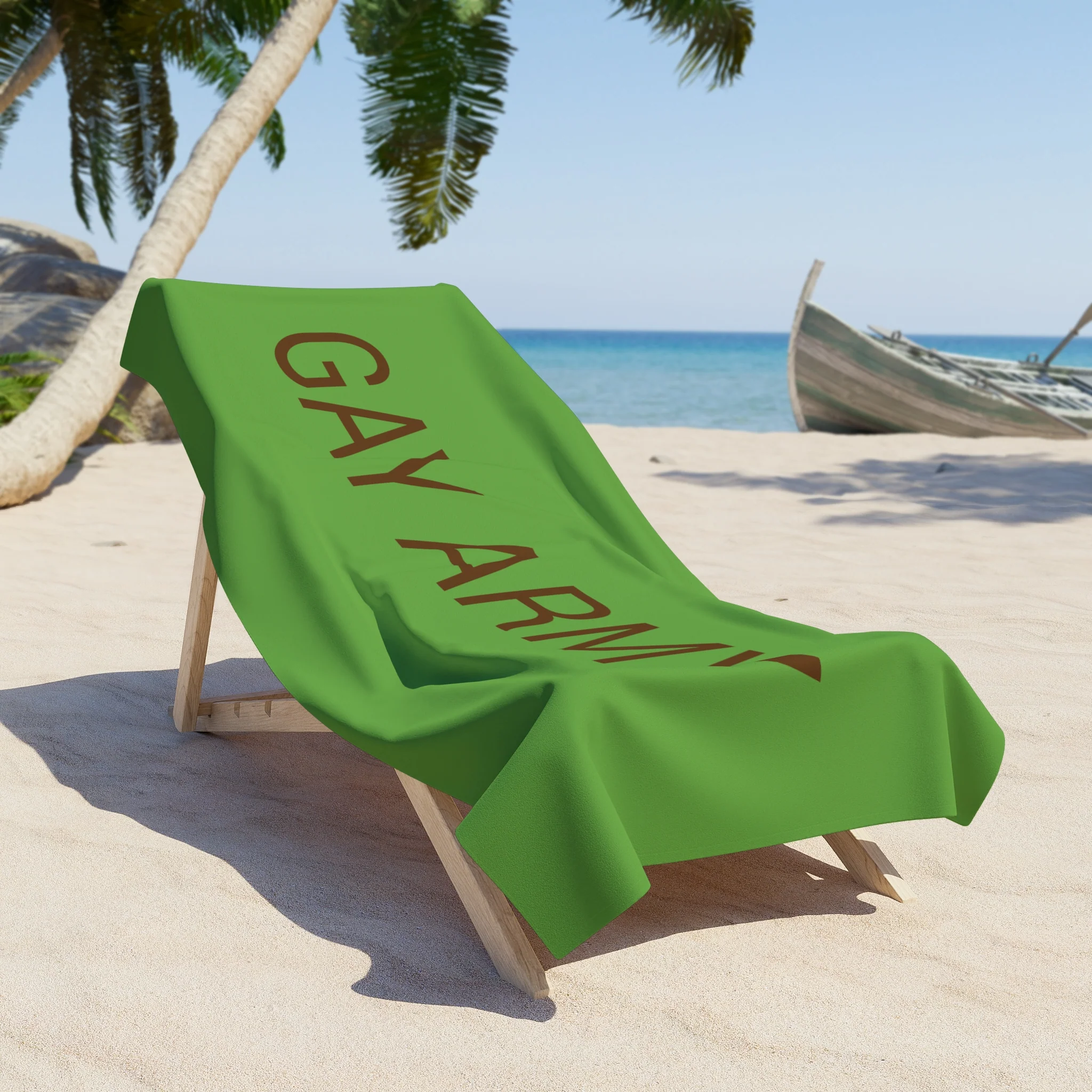 Gay Army Beach Towel by CULTUREEDIT - Image 3
