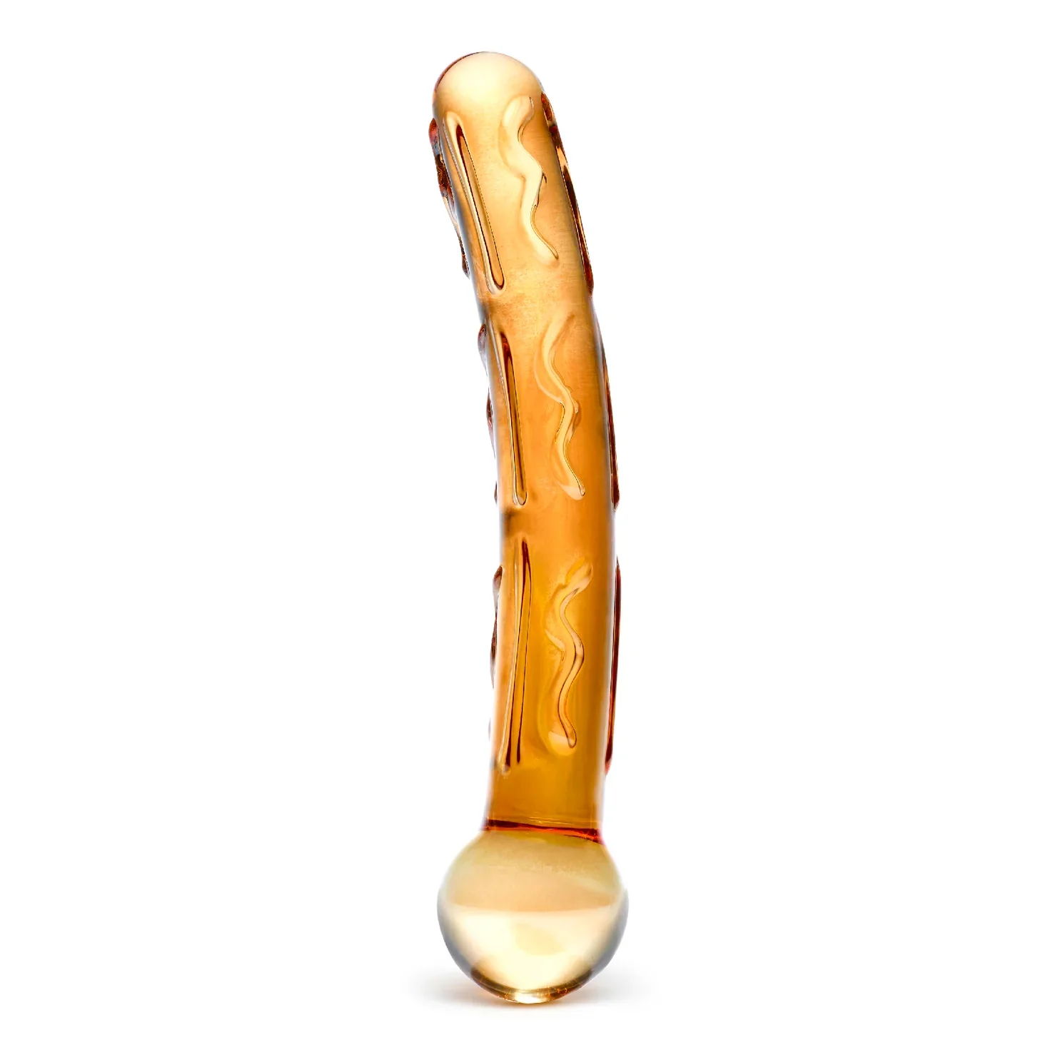Gläs 7.5" Orange Tickler Glass Dildo - Image 2
