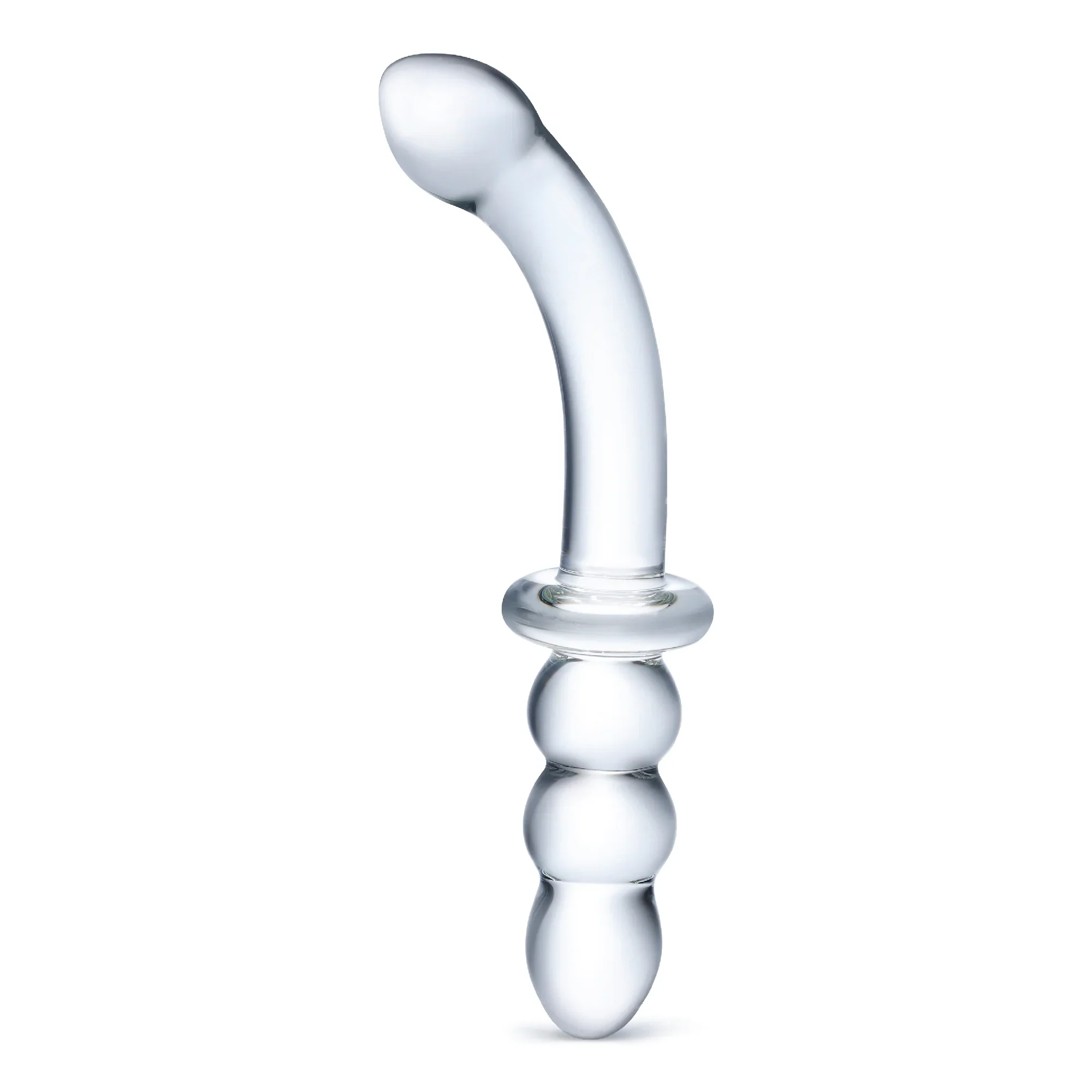 Gläs 8" Ribbed P-Spot Glass Dildo - Image 2