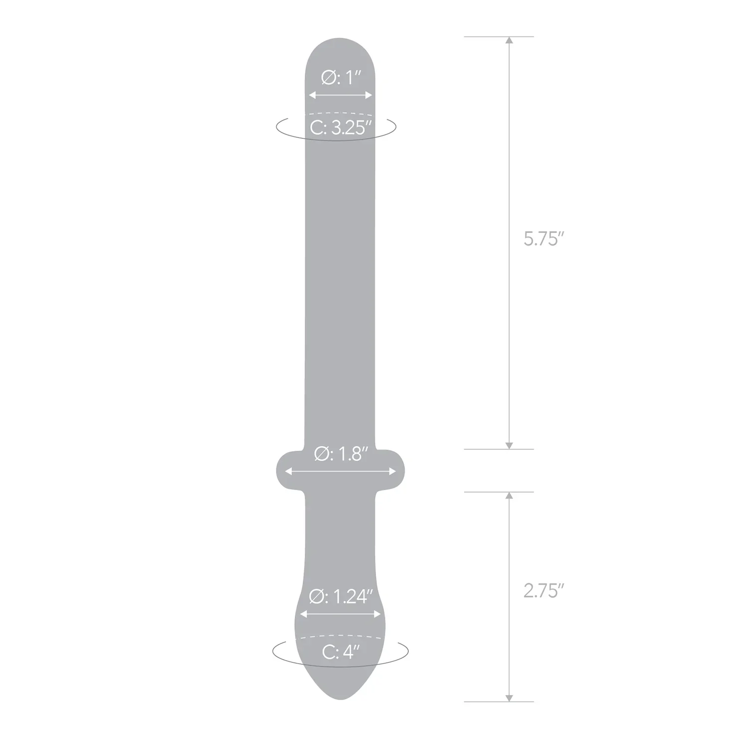 Gläs 9.25" Classic Smooth Dual-Ended Dildo - Image 7
