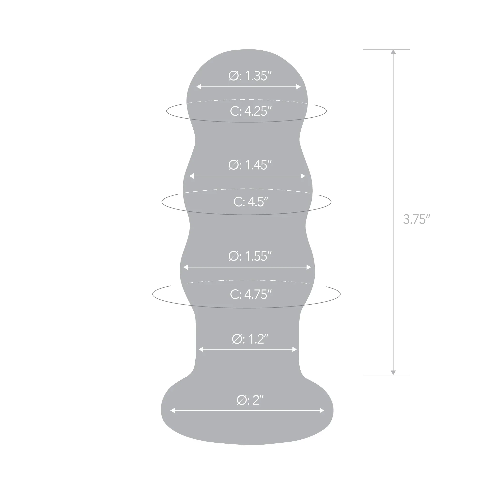 Gläs Rechargeable Remote Controlled Vibrating Beaded Buttplug - Image 8