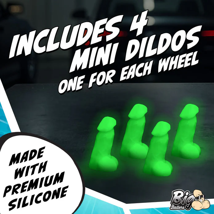 Glow-in-the-Dark Magnetic Snap-On Peckers 4 Pack by Big Ballers - Image 5