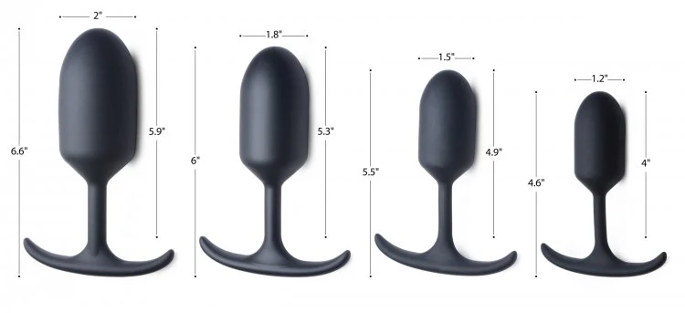 Heavy Hitters Premium Silicone Weighted Anal Plug: S-XL - Image 2