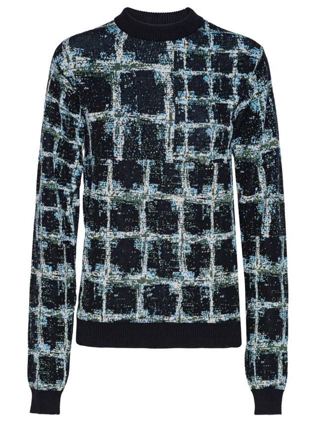 Henrik Vibskov DUSK KNITTED BLOUSE - BLACK SHIBORI CHECKS - Image 11