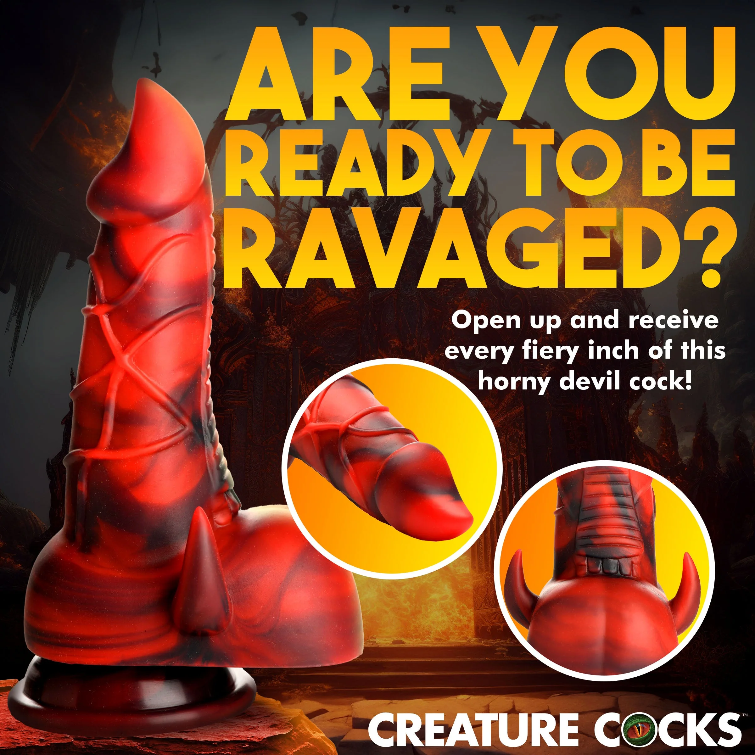 Horny Devil Demon Silicone Dildo by creature cocks - Image 5