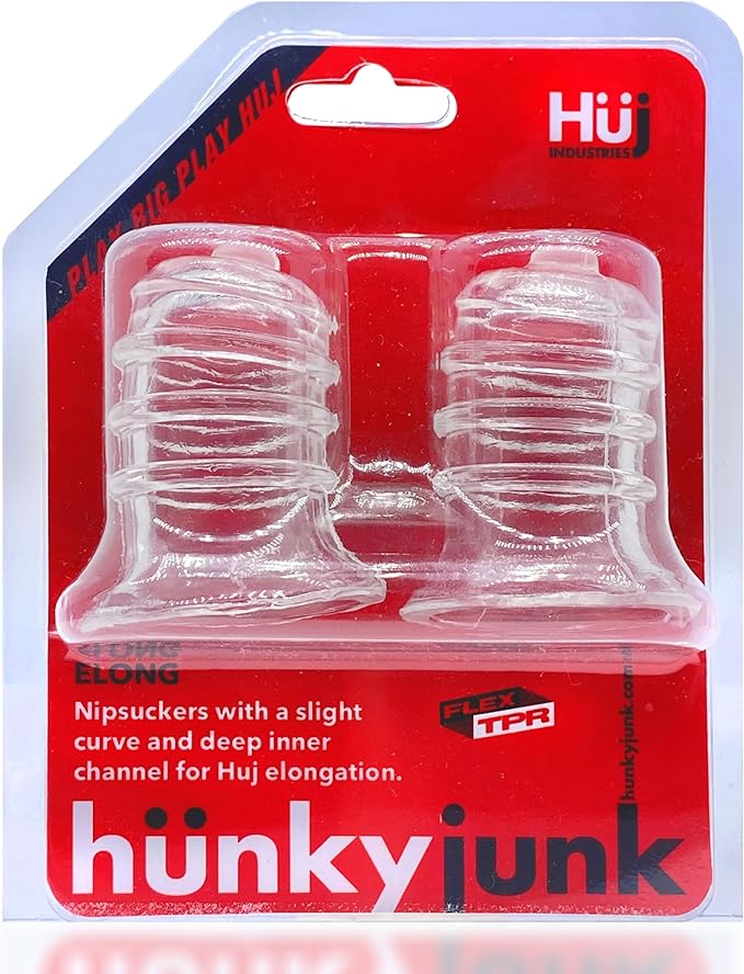 Hunkyjunk Elong Wide Base Nipsucker, Clear