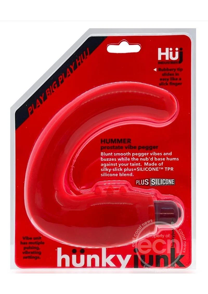 Hunkyjunk Hummer Silicone Vibrating Prostate Pegger - Neon Pink - Image 2
