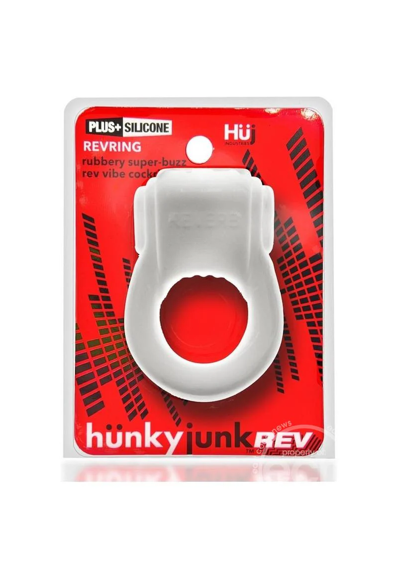 Hunkyjunk Revring Reverb Vibrating Cock Ring - White Ice - Image 2