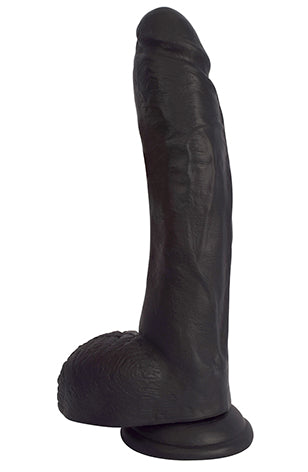 JOCK 10 Inch Dildo with Balls - Black - Image 2