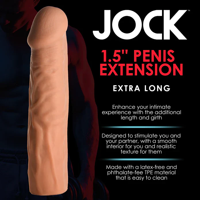 JOCK Extra Long Penis Extension Sleeve - Medium - Image 2