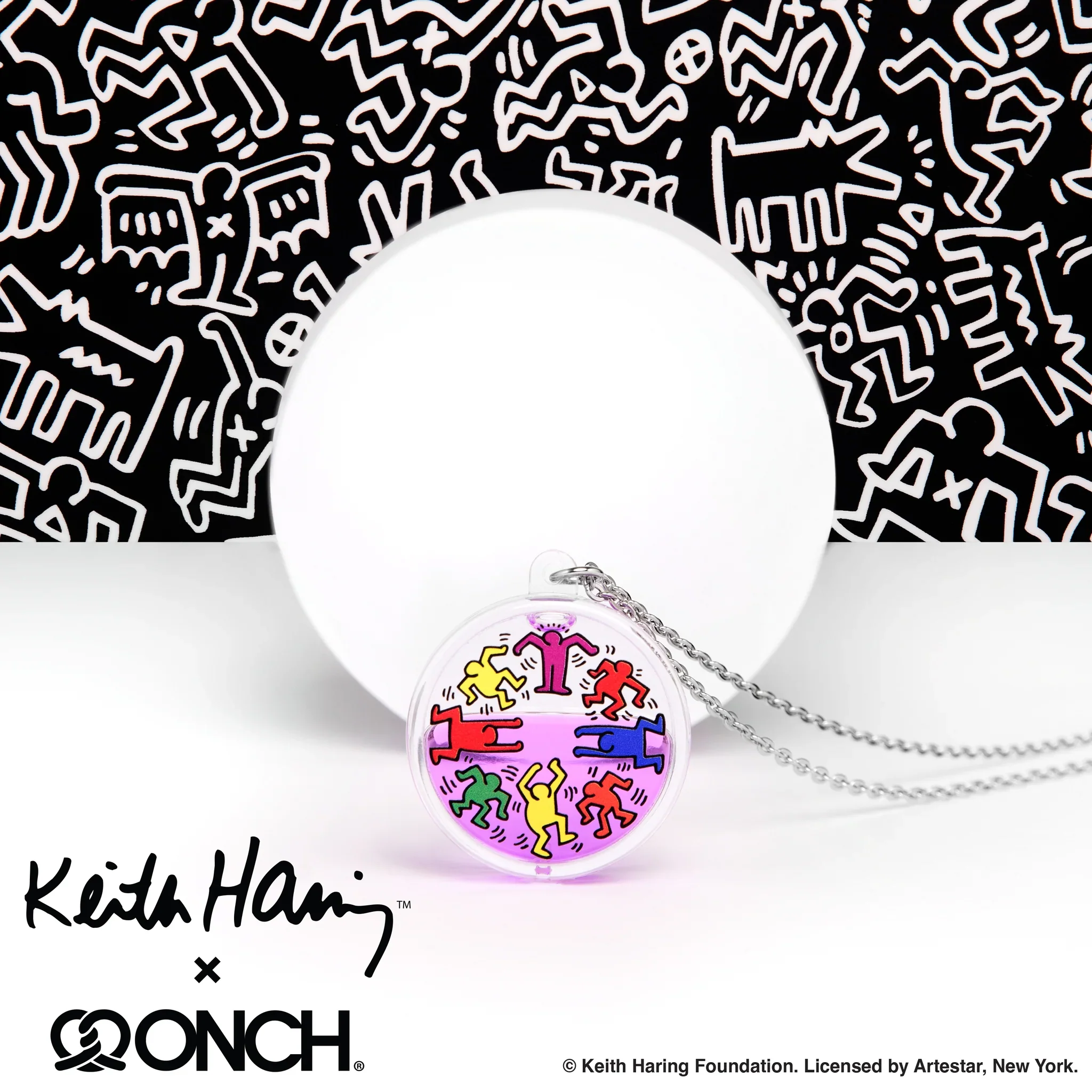 Keith Haring x ONCH - Dancing Men Necklace - Image 2