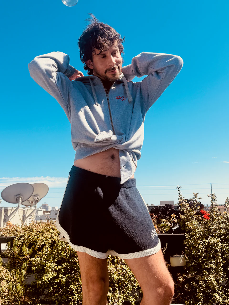 LOVERBOY BY CHARLES JEFFREY ALL TIED UP HOODY in GREY MARL - Image 12