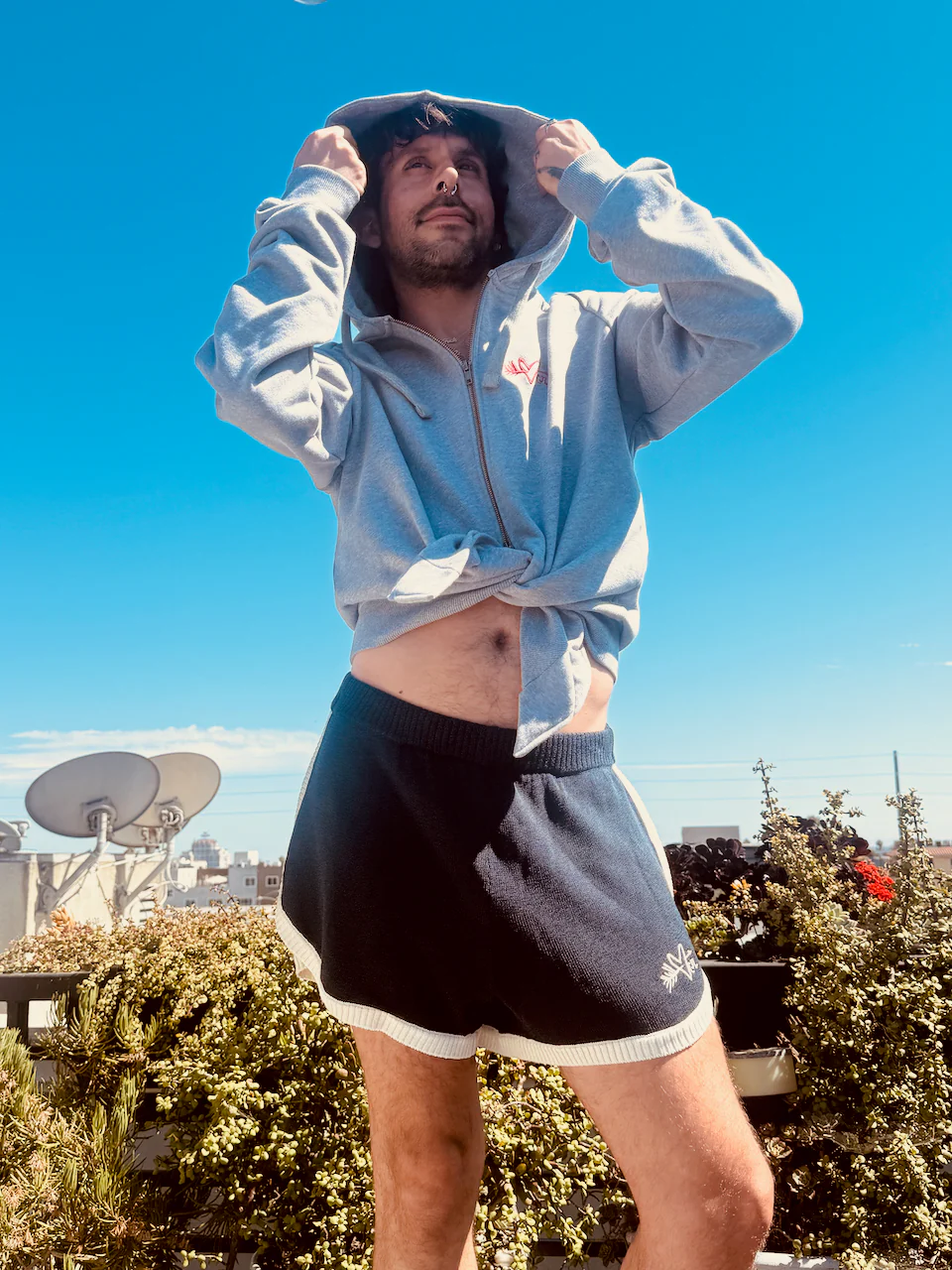 LOVERBOY BY CHARLES JEFFREY ALL TIED UP HOODY in GREY MARL - Image 21