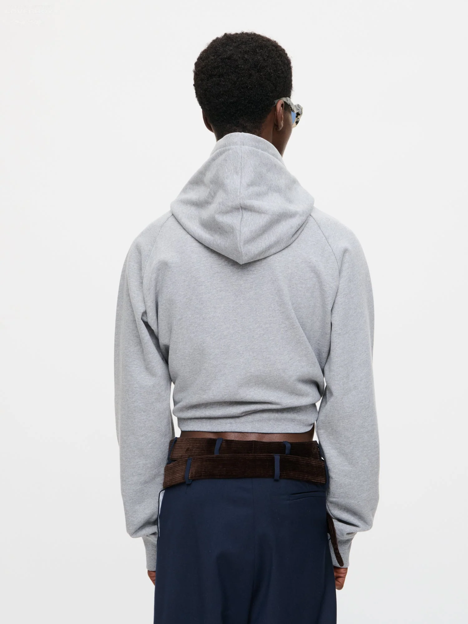 LOVERBOY BY CHARLES JEFFREY ALL TIED UP HOODY in GREY MARL - Image 4