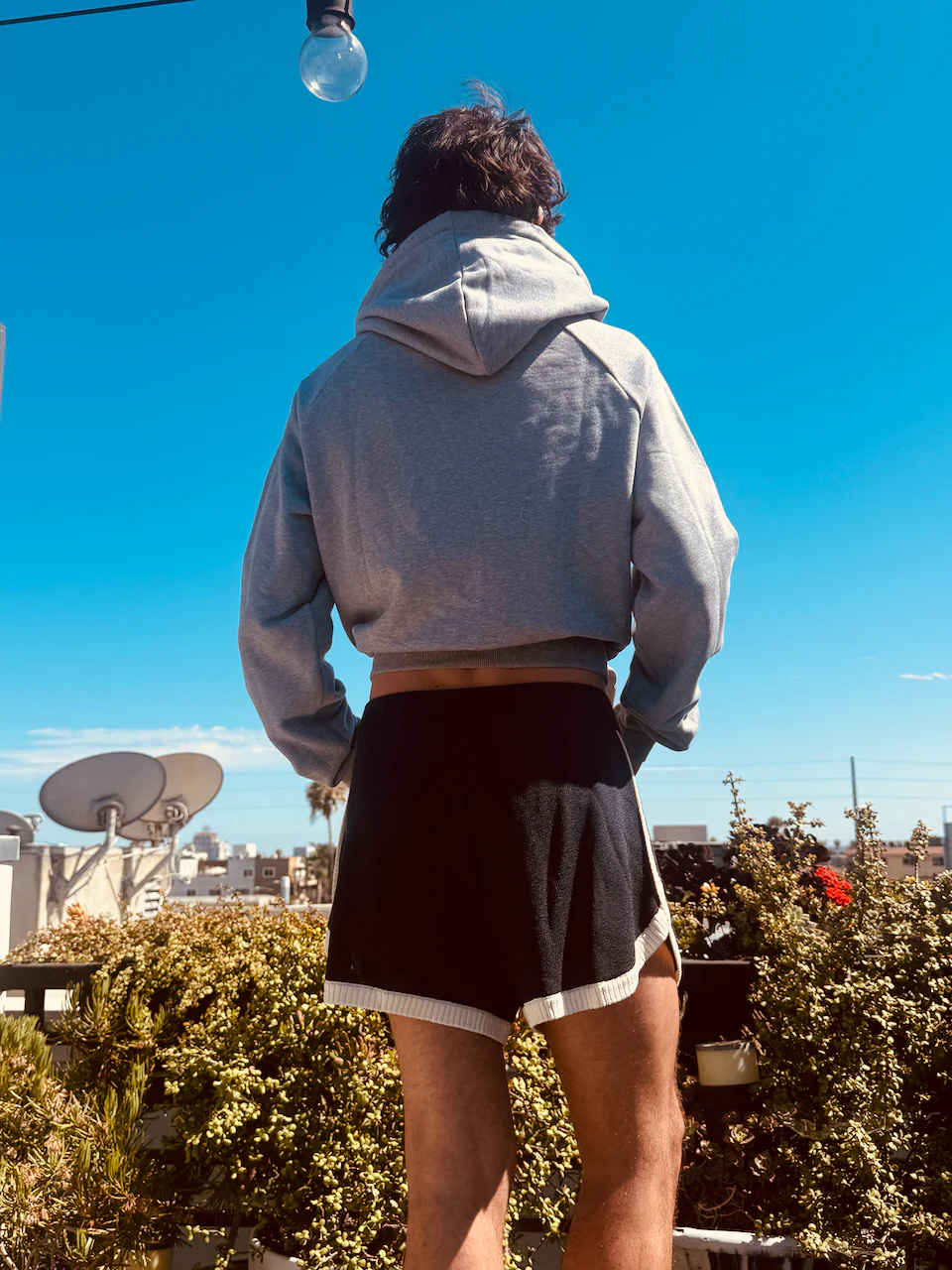 LOVERBOY BY CHARLES JEFFREY ALL TIED UP HOODY in GREY MARL - Image 9