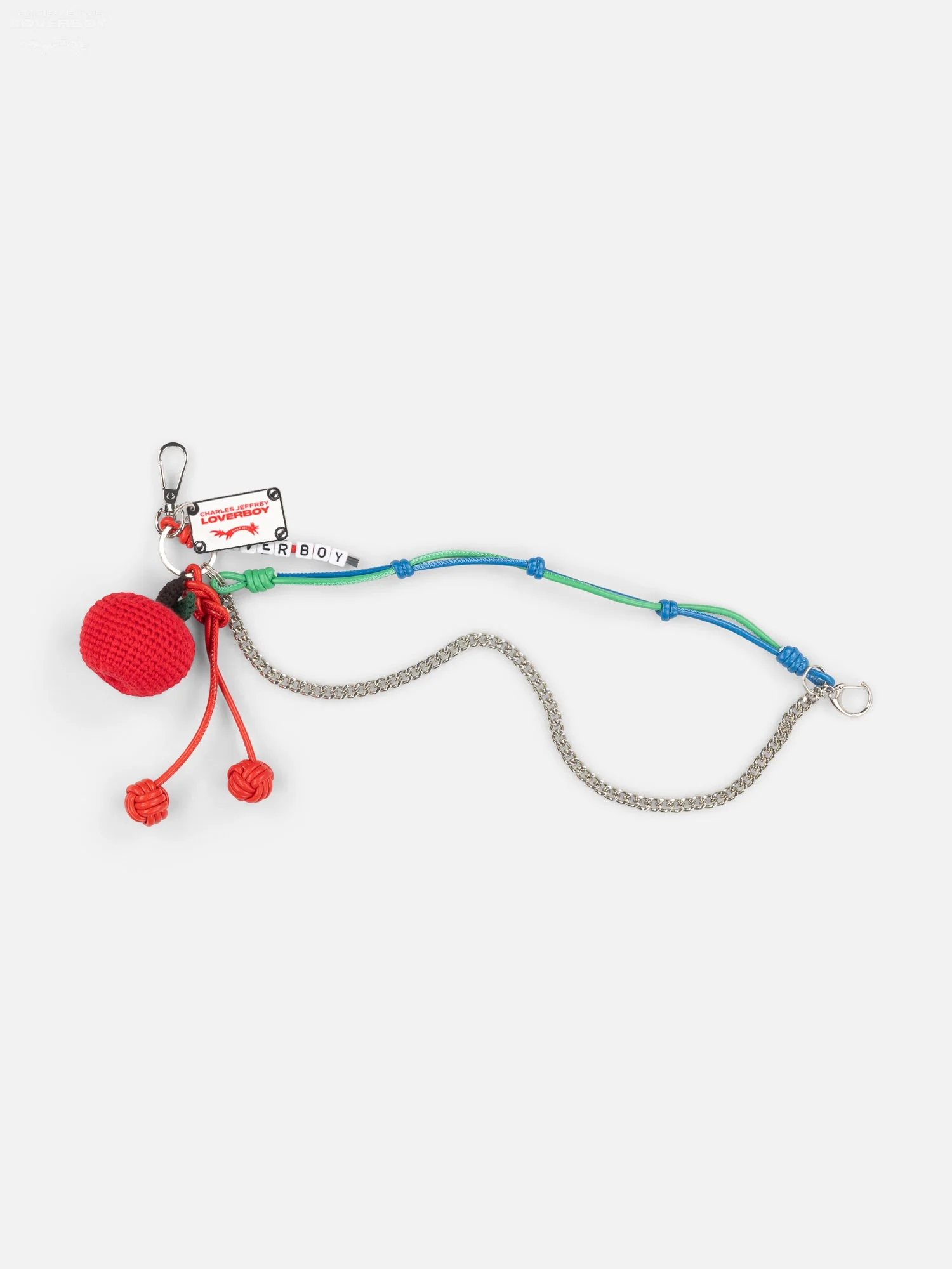 LOVERBOY BY CHARLES JEFFREY CHARACTER CROCHET BAG CHARM APPLE - Image 4
