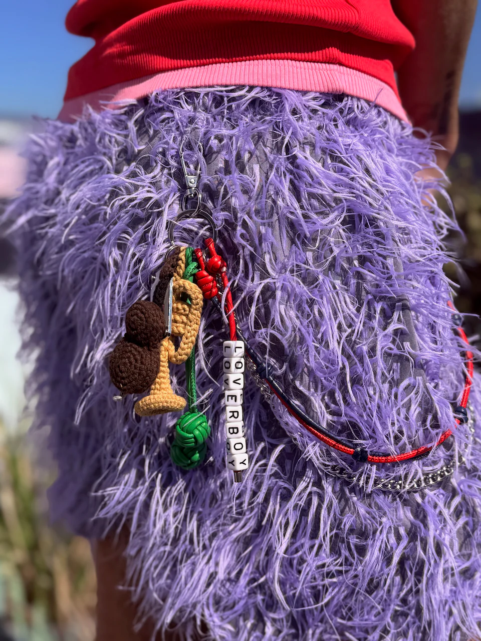 LOVERBOY BY CHARLES JEFFREY CHARACTER CROCHET BAG CHARM INSTRUMENTS - Image 9
