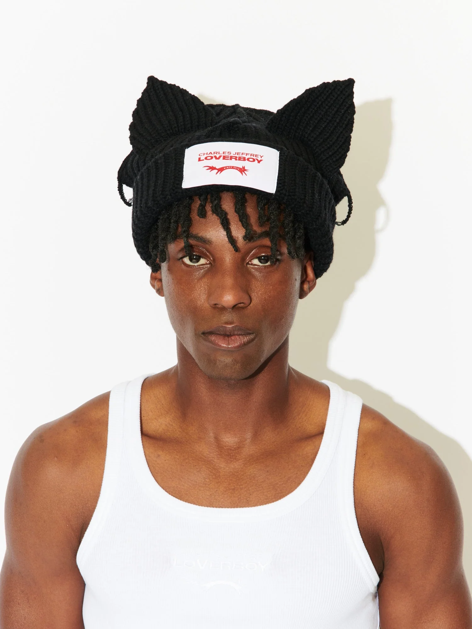 LOVERBOY BY CHARLES JEFFREY CHUNKY EARS BEANIE in BLACK - Image 6