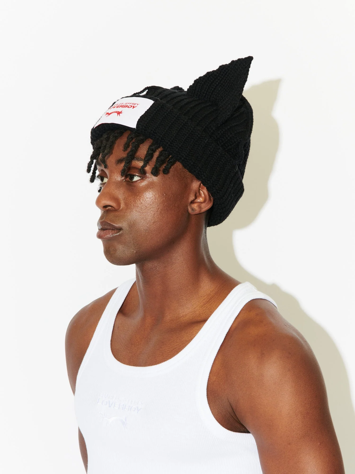 LOVERBOY BY CHARLES JEFFREY CHUNKY EARS BEANIE in BLACK - Image 7