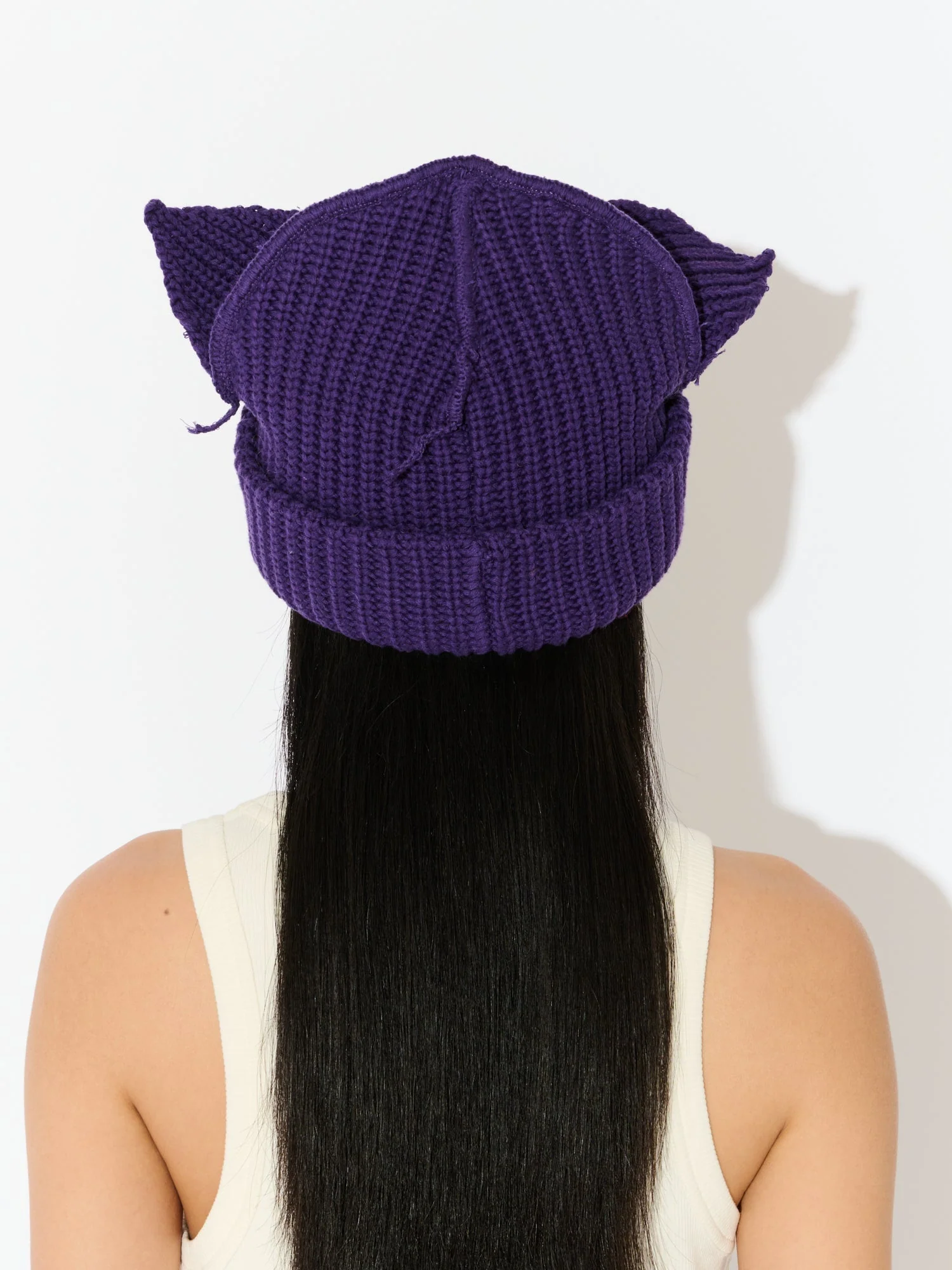 LOVERBOY BY CHARLES JEFFREY CHUNKY EARS BEANIE in PURPLE - Image 8