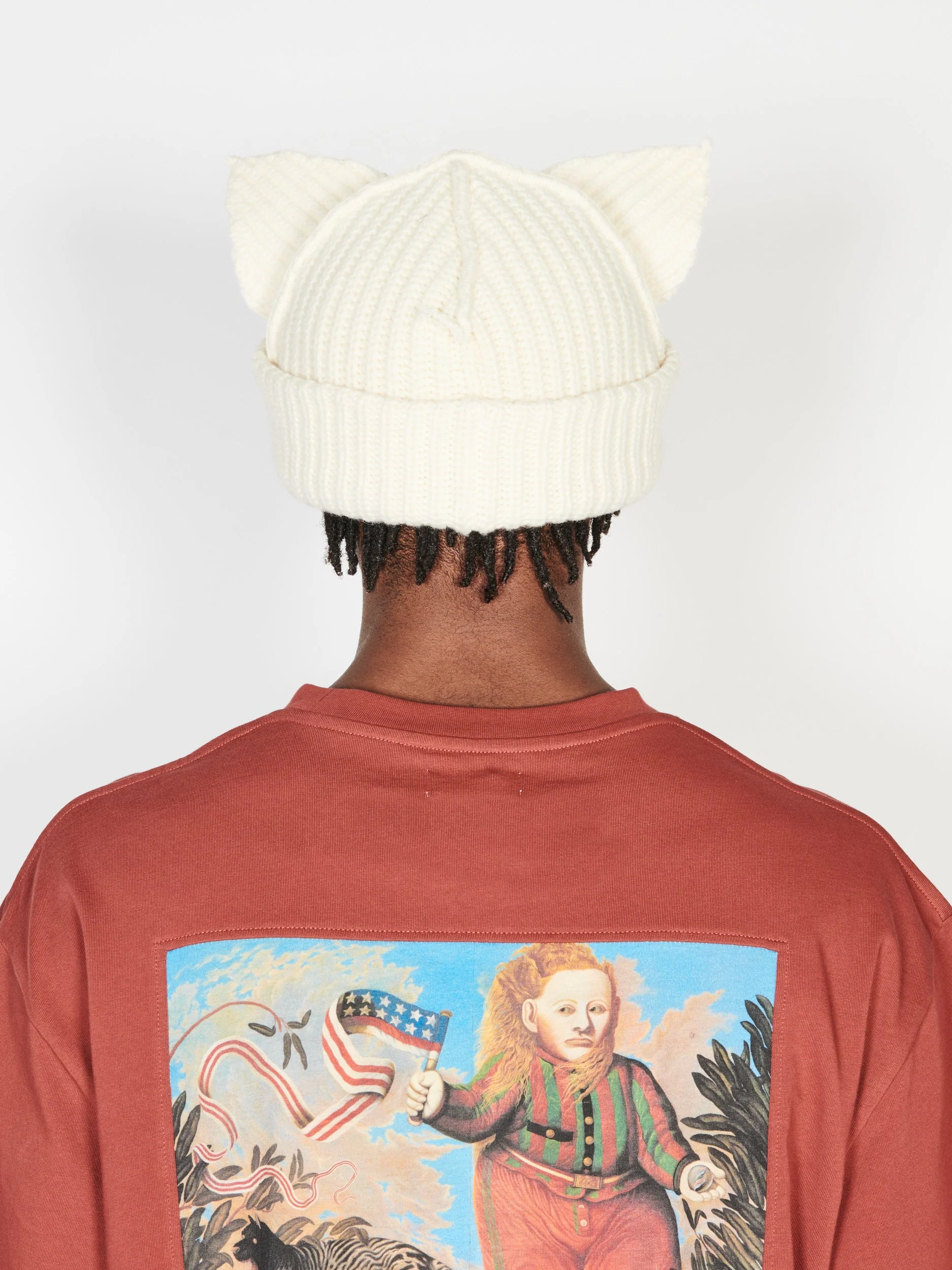 LOVERBOY BY CHARLES JEFFREY CHUNKY EARS BEANIE WHITE - Image 7