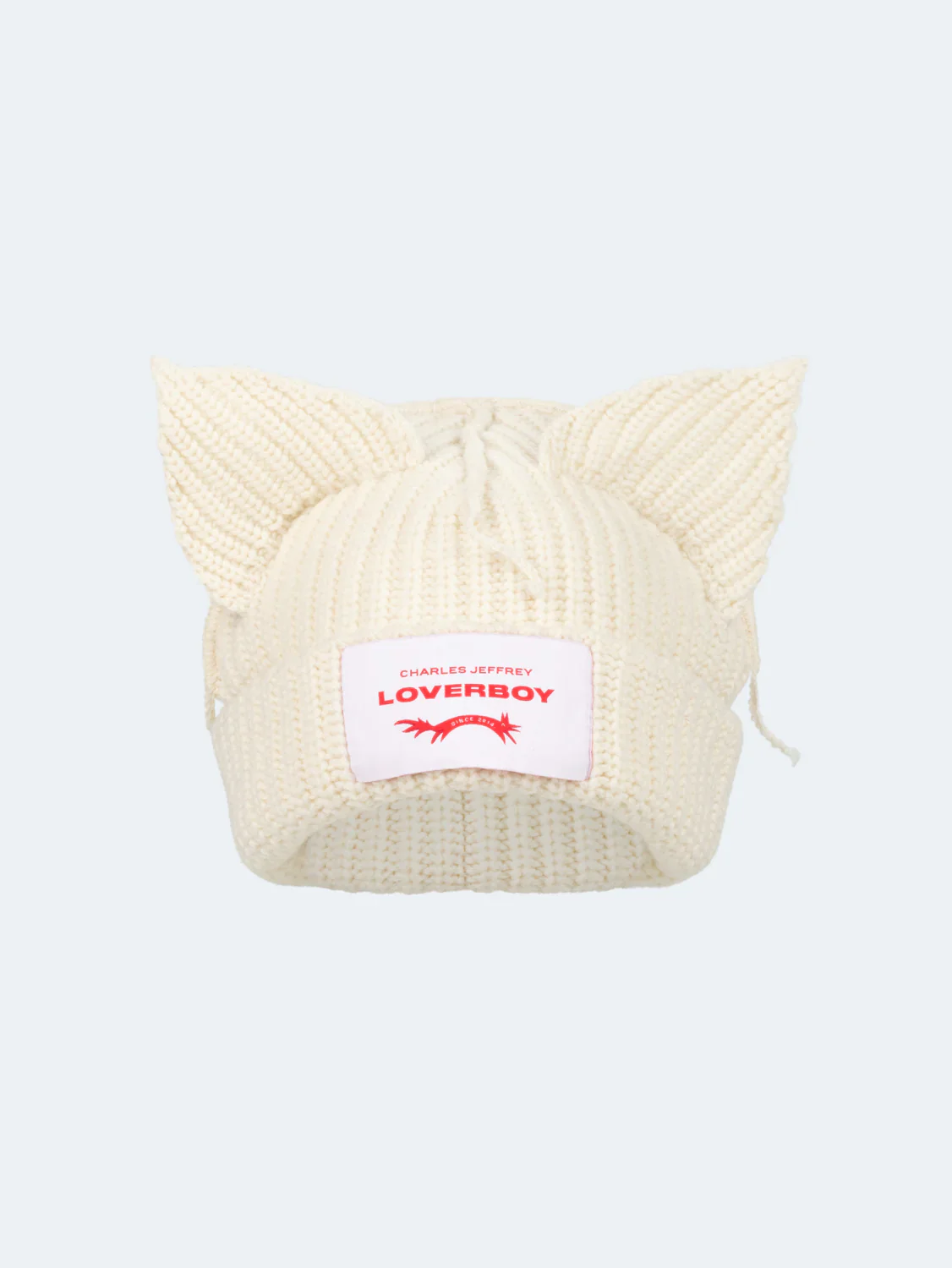 LOVERBOY BY CHARLES JEFFREY CHUNKY EARS BEANIE WHITE - Image 9