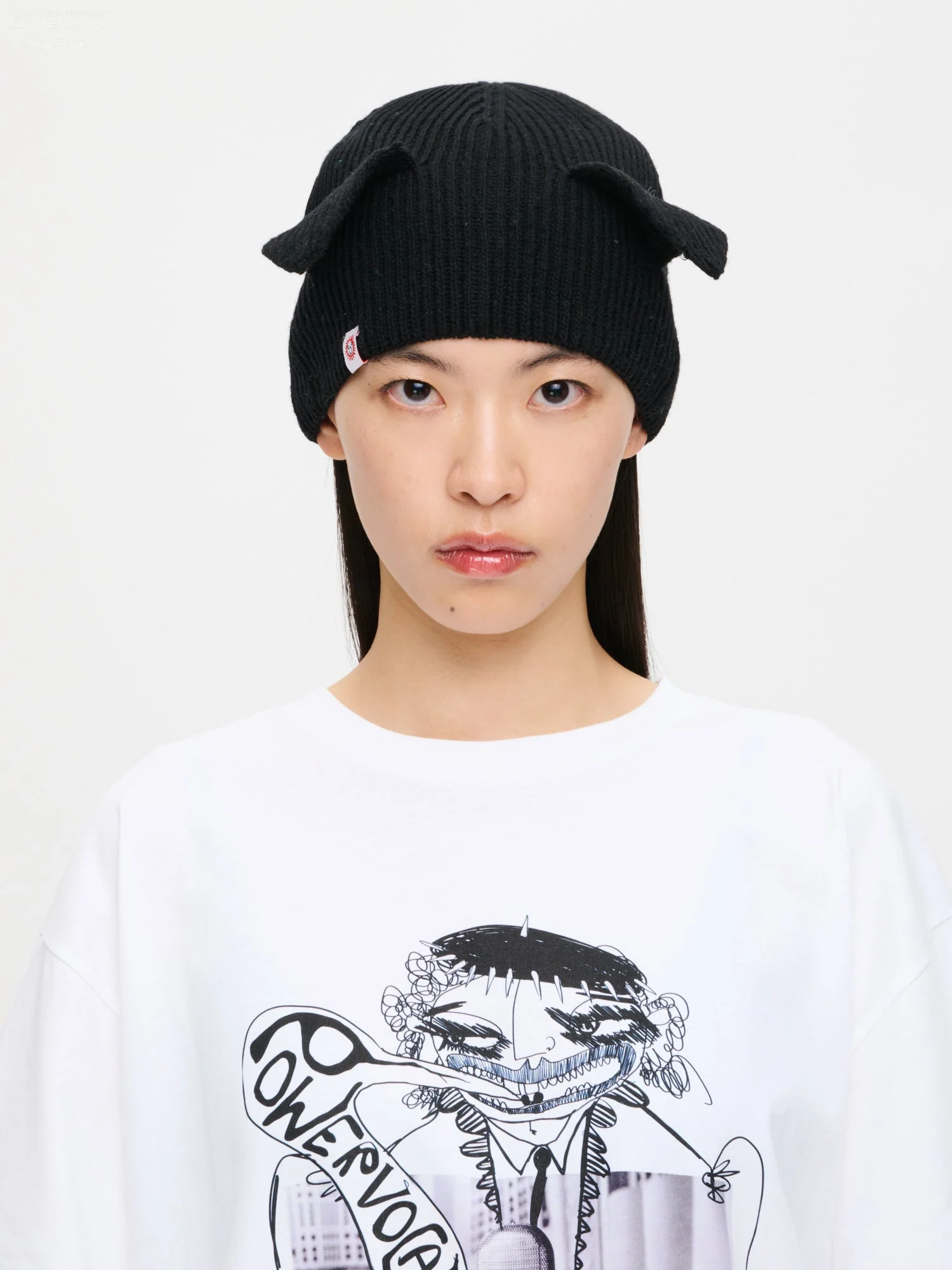LOVERBOY BY CHARLES JEFFREY EARS RIB BEANIE - Image 4