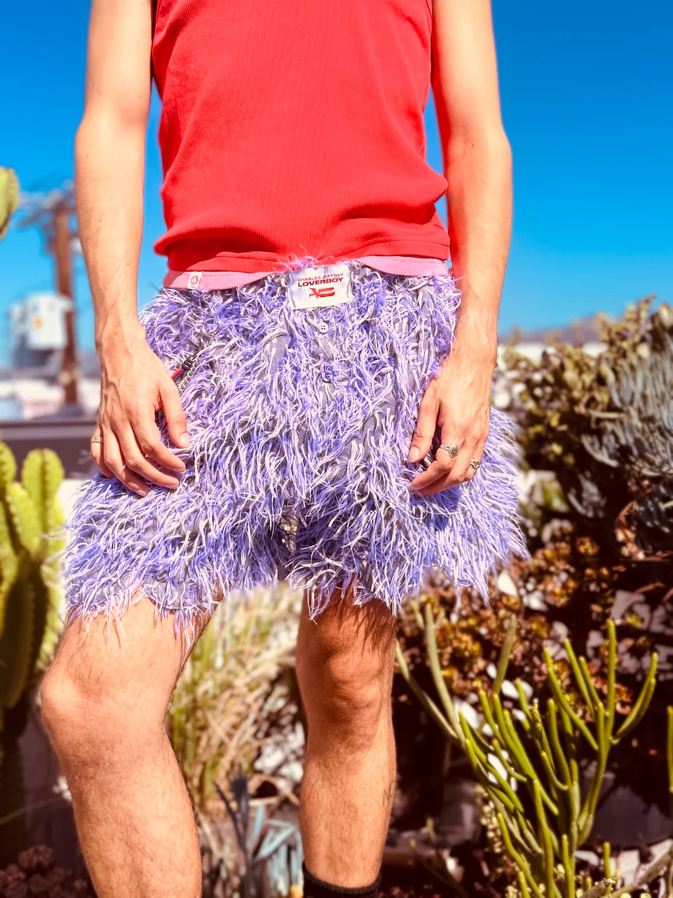 LOVERBOY BY CHARLES JEFFREY SHAGGY SCALLOPED BOXER SHORTS - Image 20