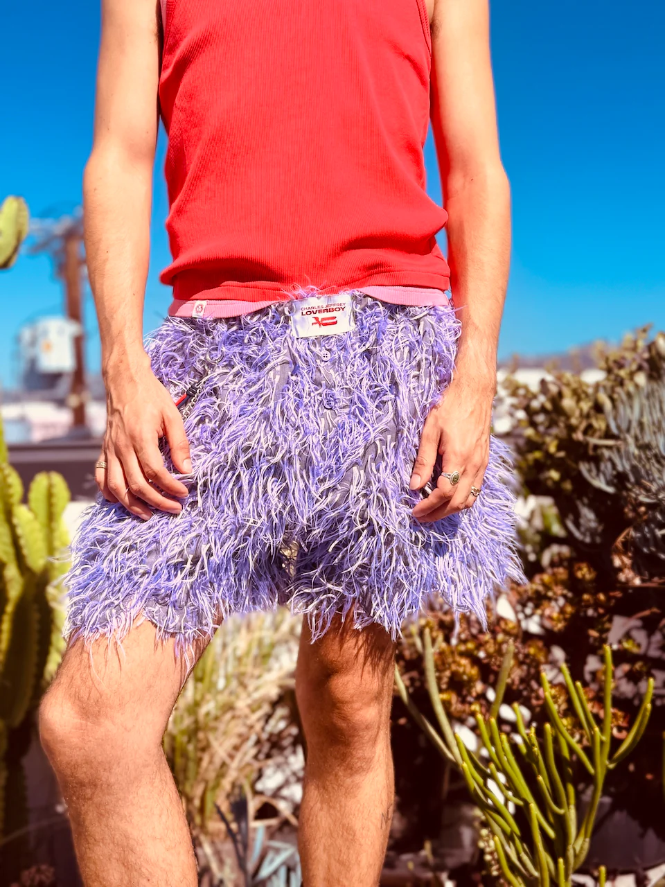 LOVERBOY BY CHARLES JEFFREY SHAGGY SCALLOPED BOXER SHORTS - Image 21