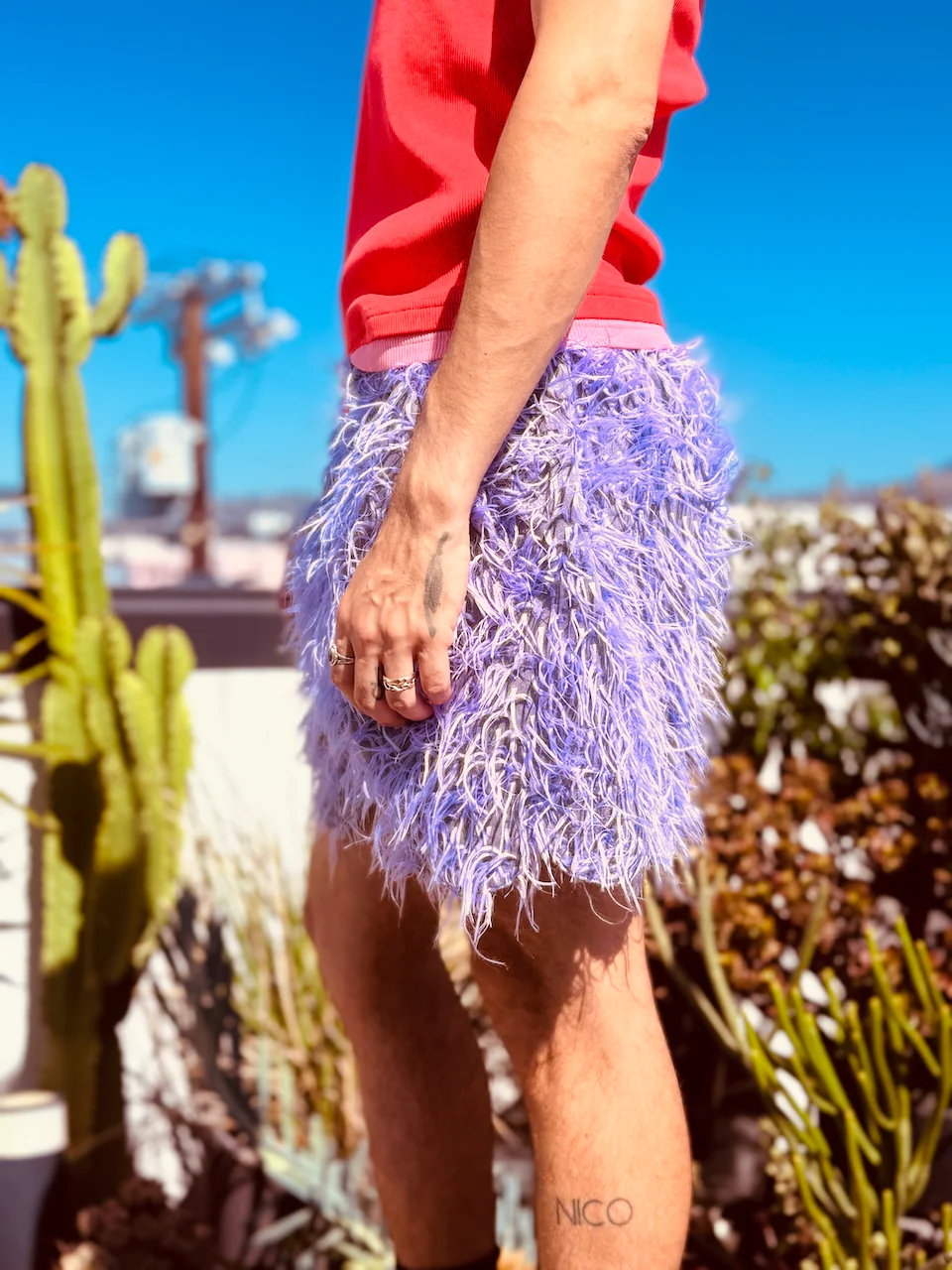 LOVERBOY BY CHARLES JEFFREY SHAGGY SCALLOPED BOXER SHORTS - Image 22
