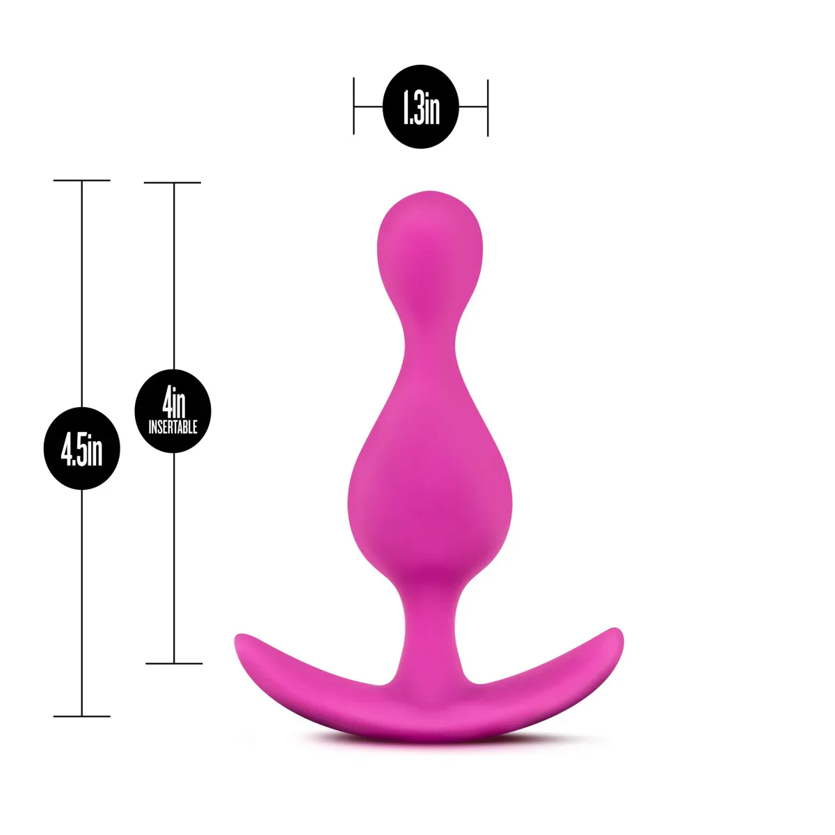 Luxe Explore Fuchsia 4.5-Inch Anal Plug With Handle - Image 2