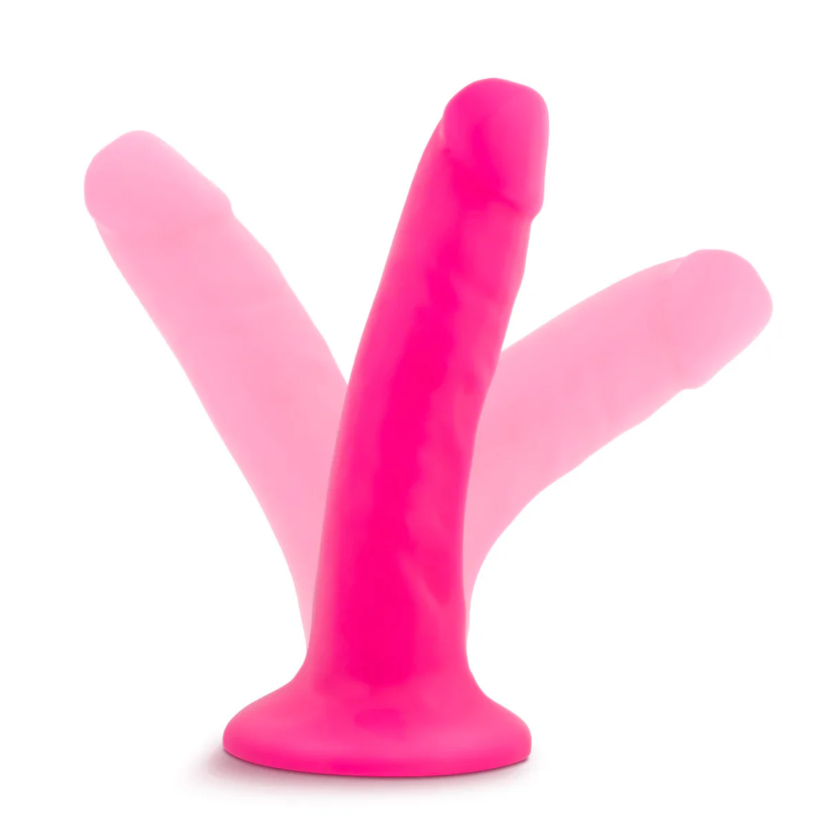 Neo Realistic Neon Pink 6-Inch Long Dildo - Image 5