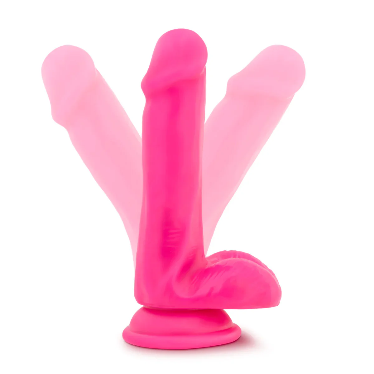 Neo Realistic Neon Pink 6-Inch Long Dildo - Image 9