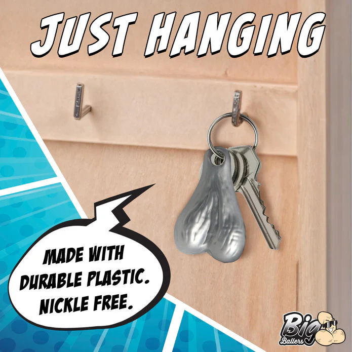 Big Ballers Nuts Keychain Set - Dark, Light, Silver - Image 4