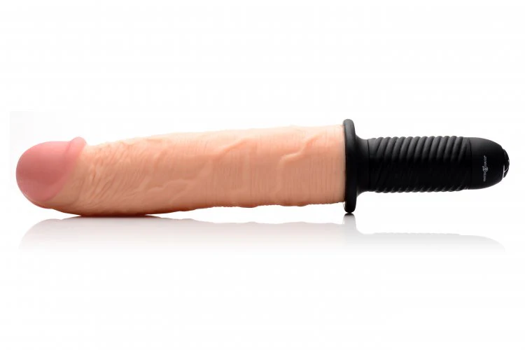 Onslaught 13 Mode XXL Vibrating Giant Dildo Thruster by Master Series - FLESH - Image 2