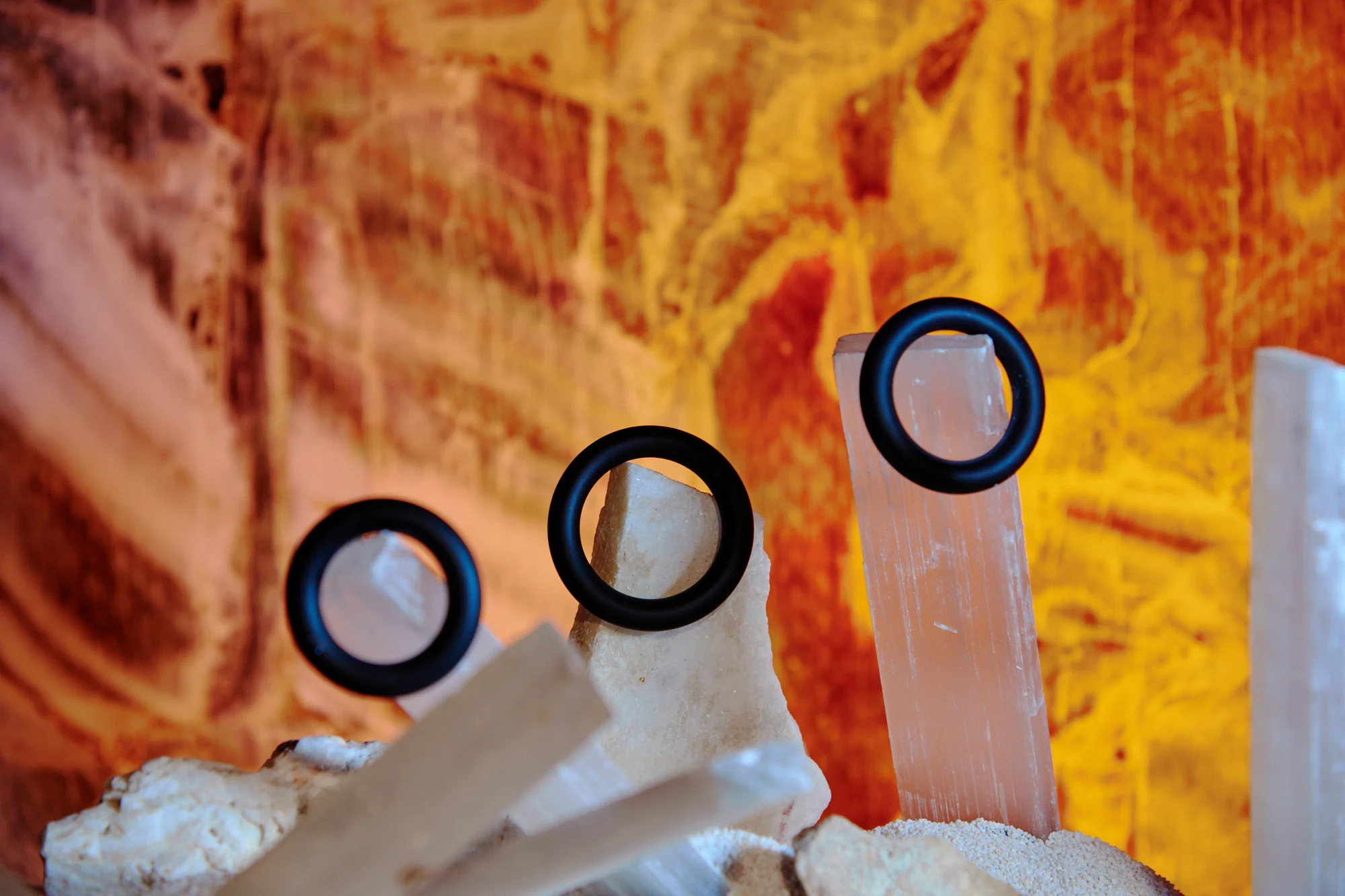 OptiMALE 3 C-Ring Set Silicone Cock Ring Thick (3 Piece Kit) - Black - Image 7