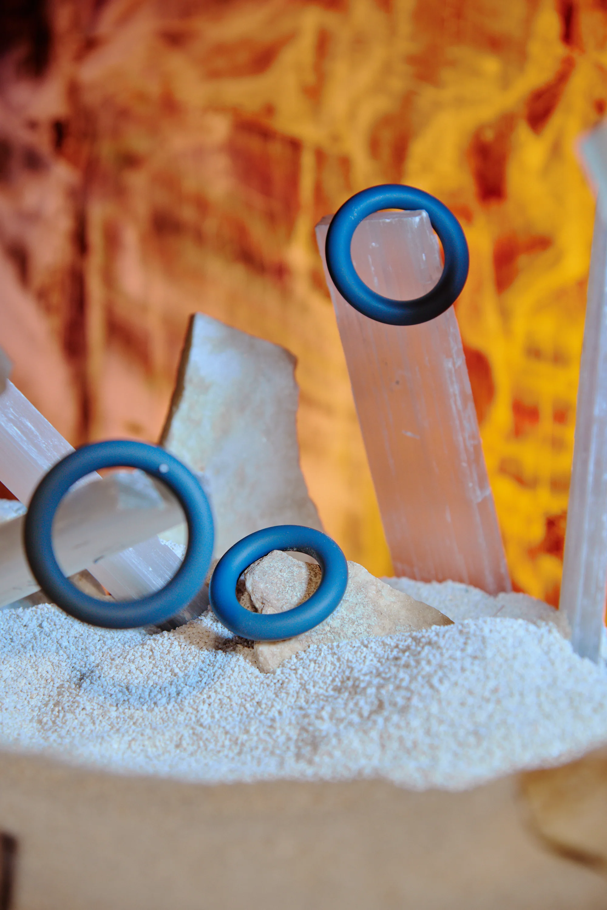 OptiMALE 3 C-Ring Set Silicone Cock Ring Thick (3 Piece Kit) - Slate - Image 4