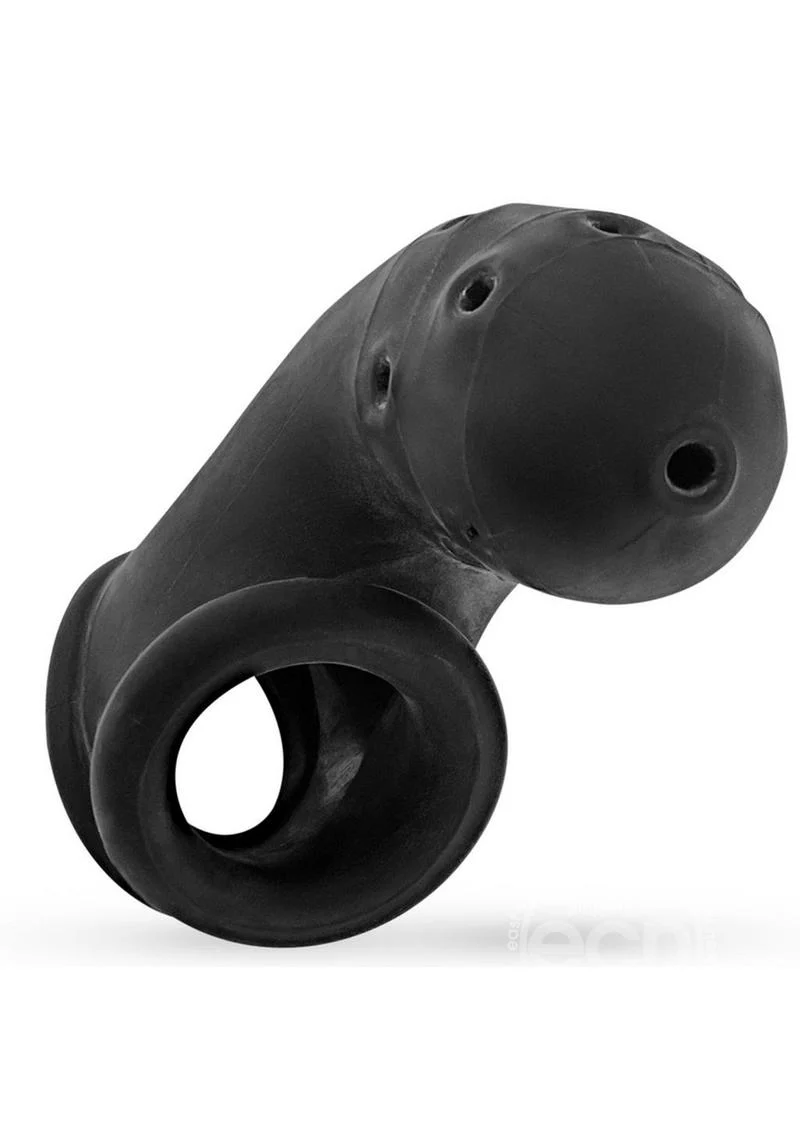 Oxballs Airlock Air-Lite Vented Silicone Chastity - Black Ice - Image 4