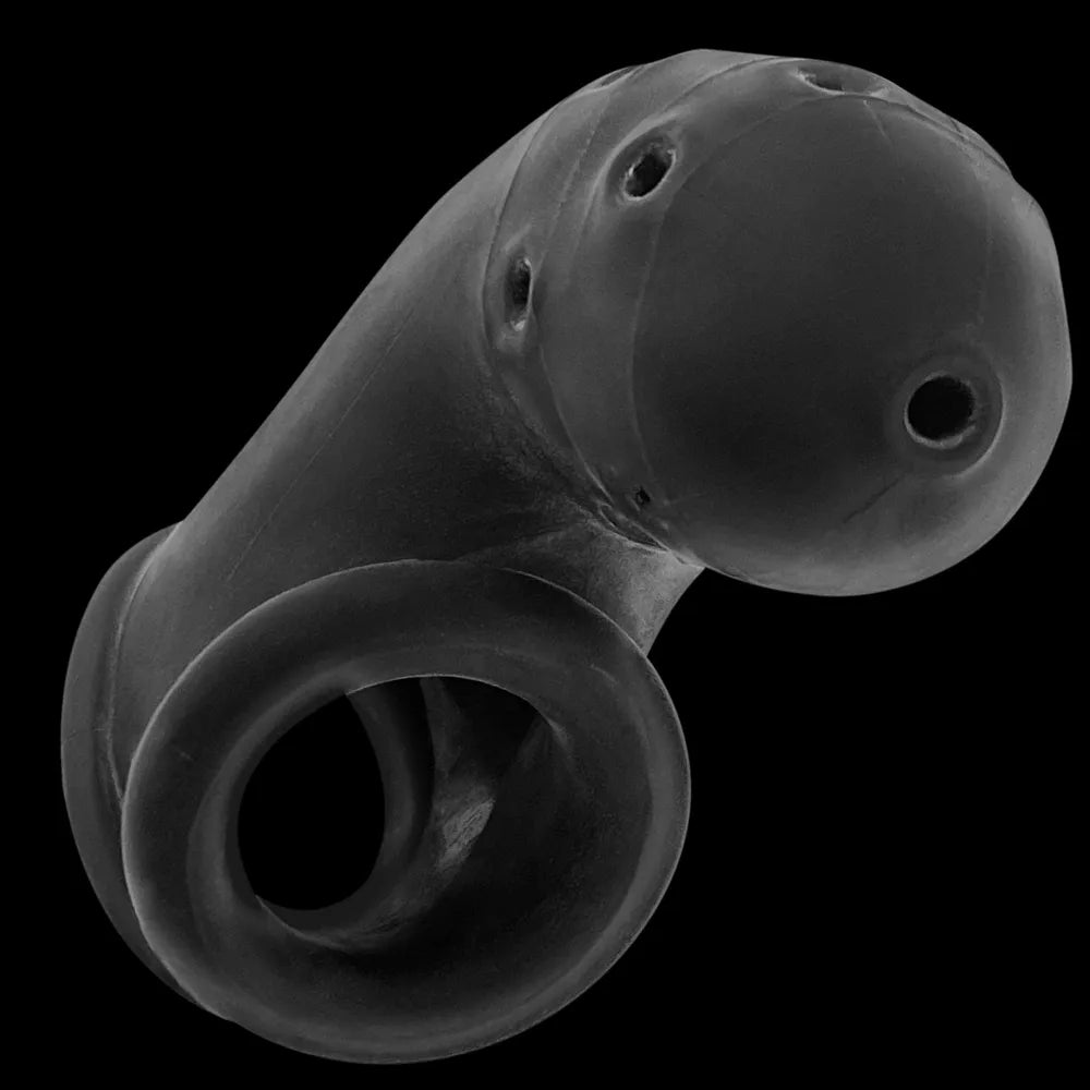 Oxballs Airlock Air-Lite Vented Silicone Chastity - Black Ice - Image 5