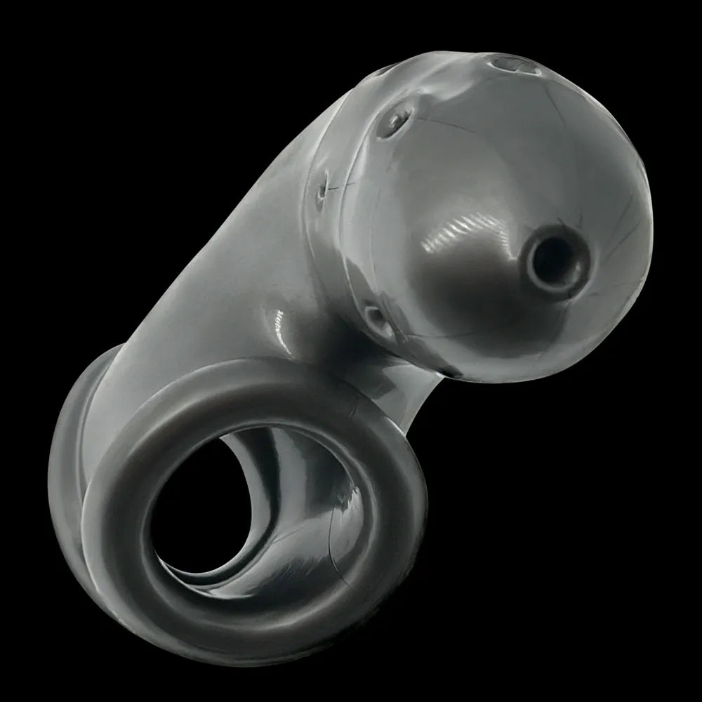 Oxballs Airlock Air-Lite Vented Silicone Chastity - Steel - Image 8