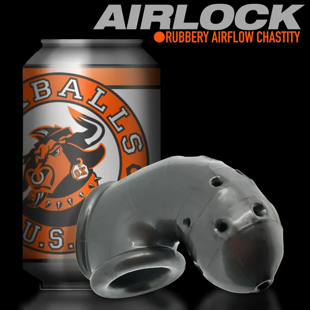 Oxballs Airlock Air-Lite Vented Silicone Chastity - Steel - Image 9