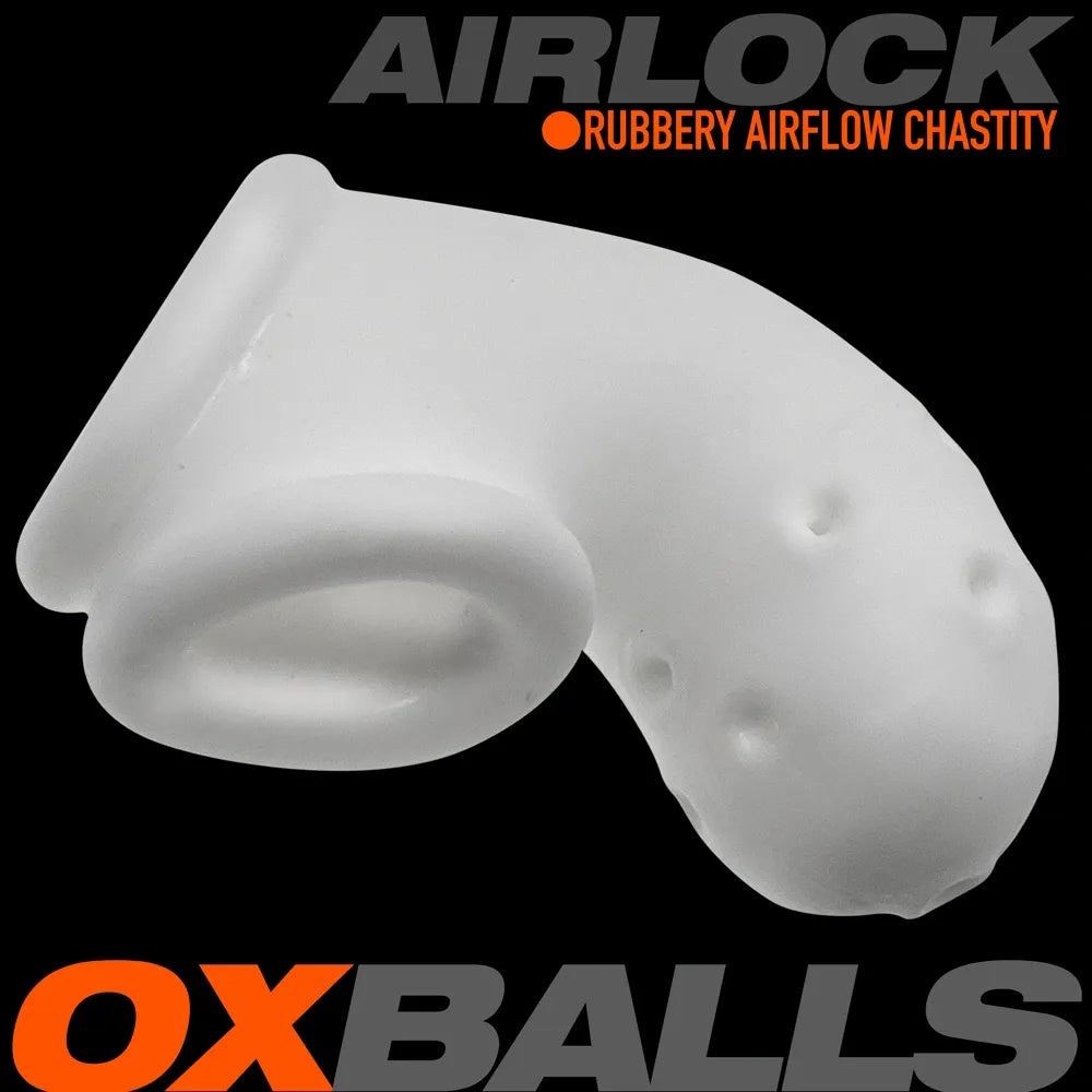 Oxballs Airlock Air-Lite Vented Silicone Chastity - White Ice - Image 7