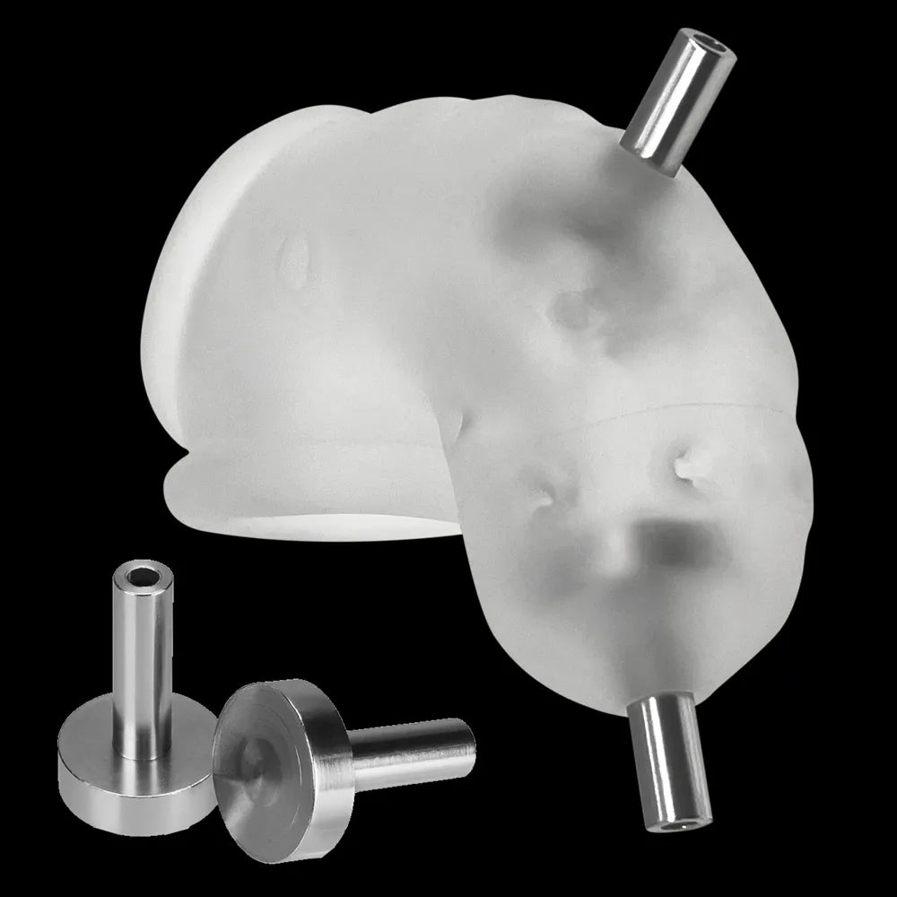 Oxballs Airlock Electro Air-Lite Vented Silicone Chastity - Clear Ice - Image 8