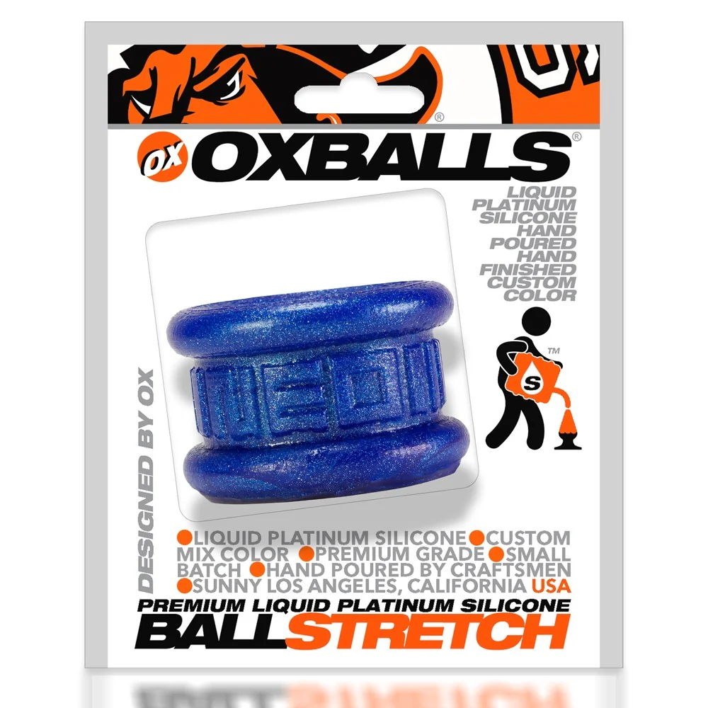 Oxballs Neo-Stretch Silicone Short Ball Stretcher Blue - Image 2