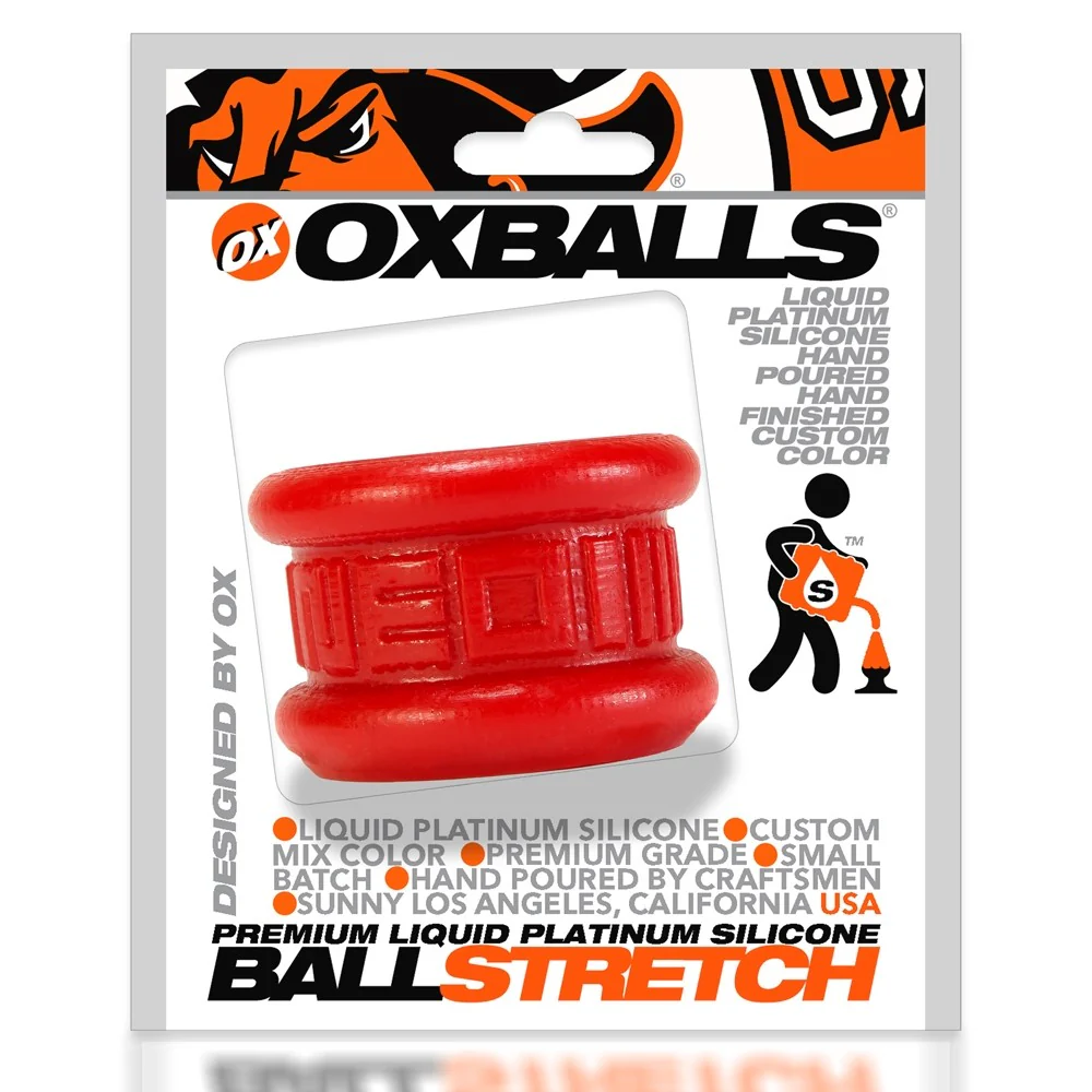 Oxballs Neo-Stretch Silicone Short Ball Stretcher Red - Image 4