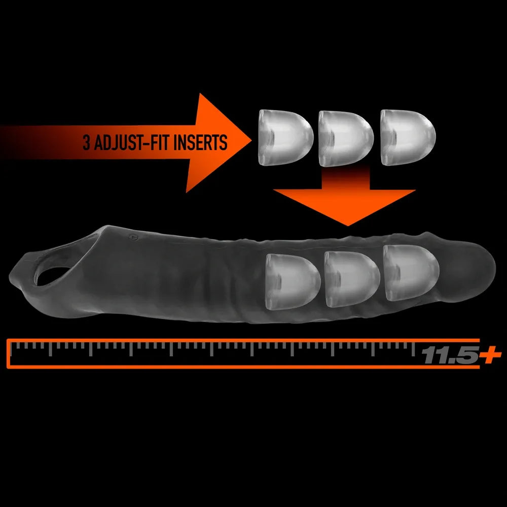 Oxballs Snake Deep-Reacher Silicone Cocksheath - Black - Image 6