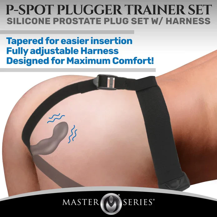 P-Spot Plugger 28X Silicone Prostate Plug W/ Harness & Remote Control - Image 2